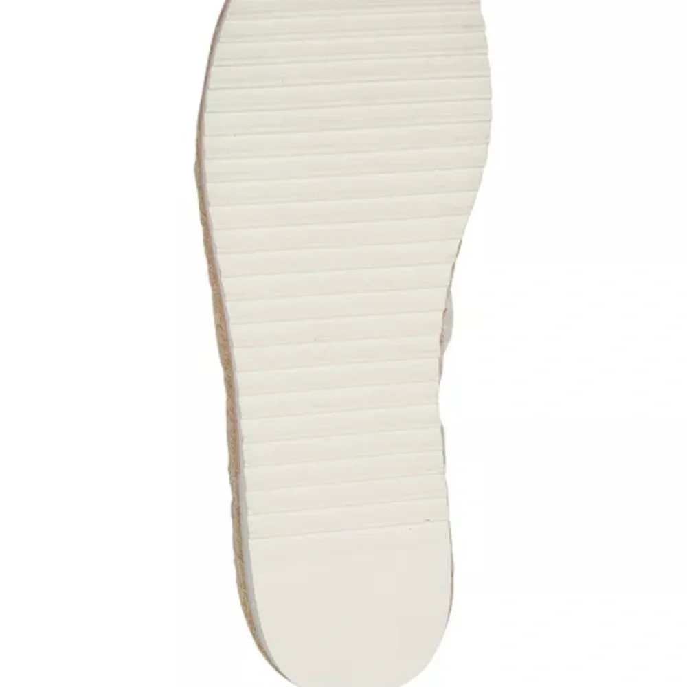 TOMS Alpargata Platform Espadrille Slip On Shoes Beige Womens Size 9.5W NEW